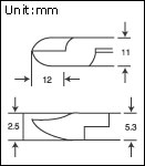 proskit fine side chisel - 1pk-256b sizes